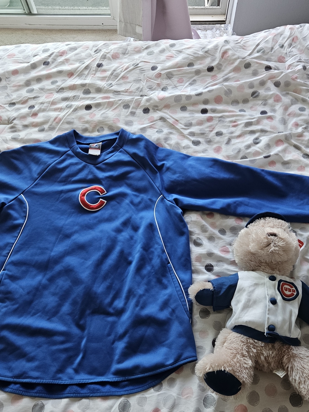 Majestic Royal Blue Adult Chicago Cubs Sweatshirt with Bear